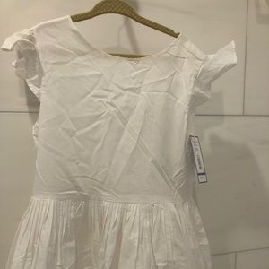 Classic white cotton dress for special occasion